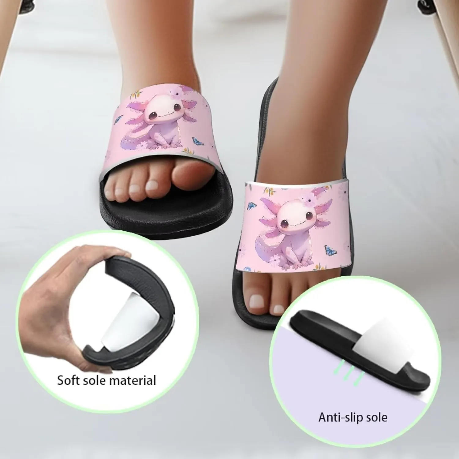 Girls Slides Kids Summer House Shoes for Boys Beach Pool Sporty Slides Shower Non Slip Swimming Gifts