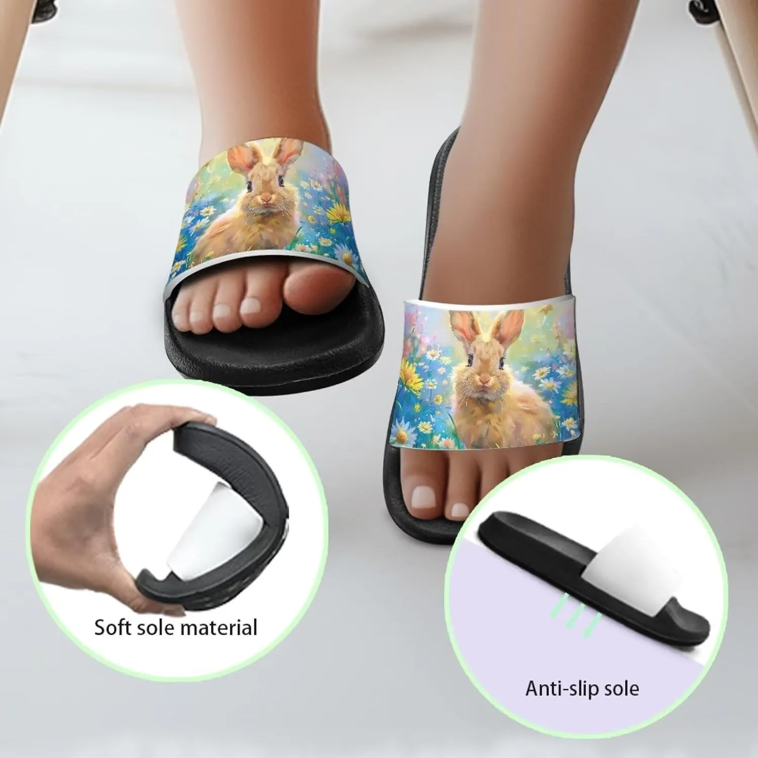 Girls Slides Kids Summer House Shoes for Boys Beach Pool Sporty Slides Shower Non Slip Swimming Gifts