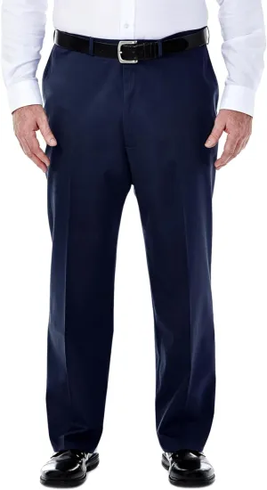 Haggar Men's Premium No Iron Khaki Classic Fit Flat Front Casual Pant (Regular and Big & Tall Sizes)