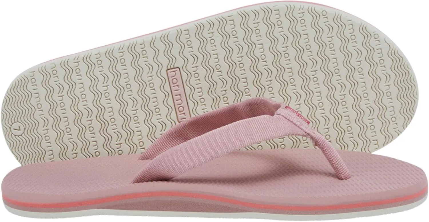 Hari Mari- Dunes- Women's Waterproof Boat Safe Colorful Rubber Flip Flops- No Break Ins, Firm Arch Support, Antimicrobial, and Floats in Water