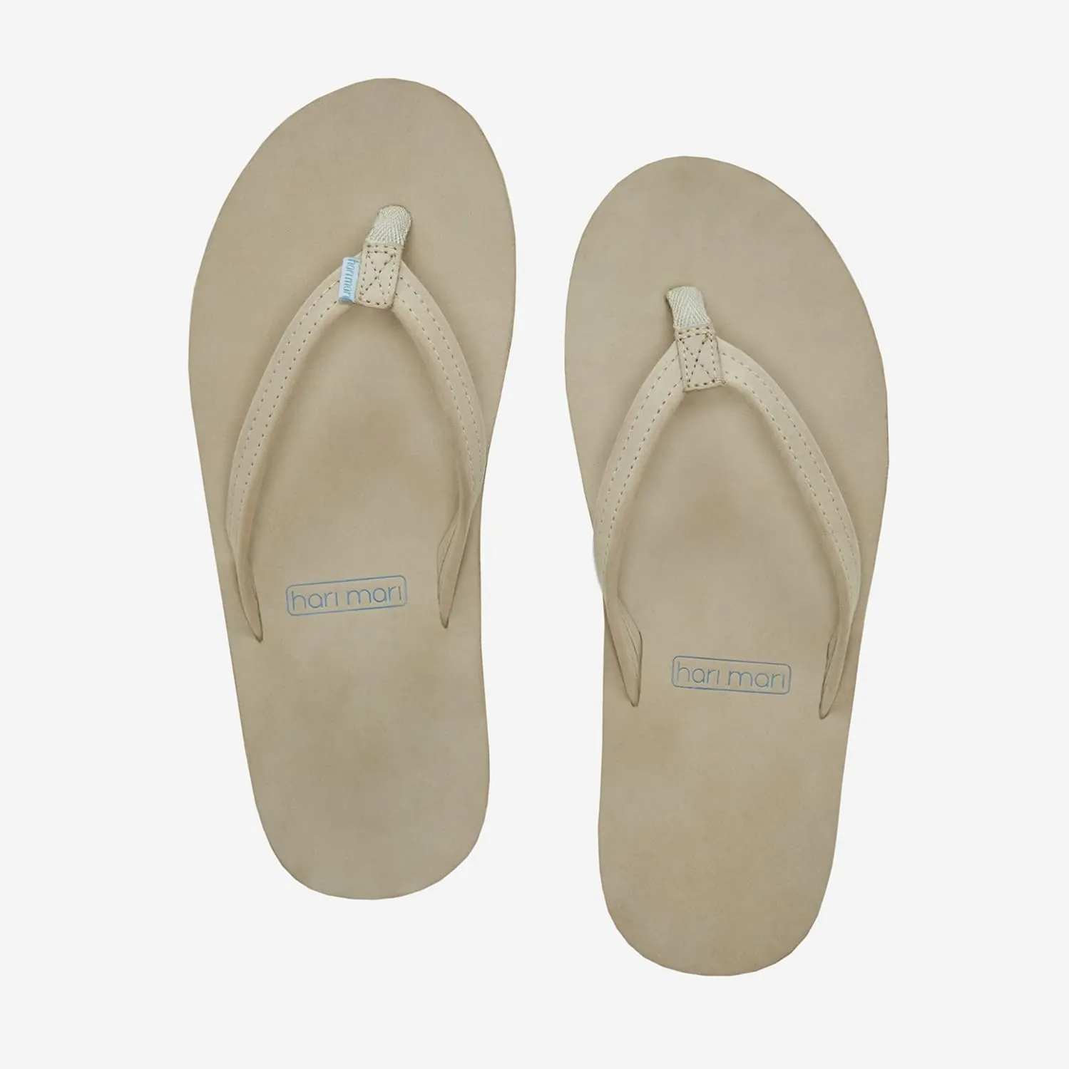 Hari Mari- Fields- Women's Nubuck Leather Flip Flops with Colorful Outsole- No Break Ins, Firm Arch Support, and Beveled Edge to Reduce Tripping