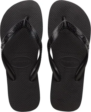 Havaianas Kid's Top Flip Flop Sandal, Black, 11-12 M US Toddler