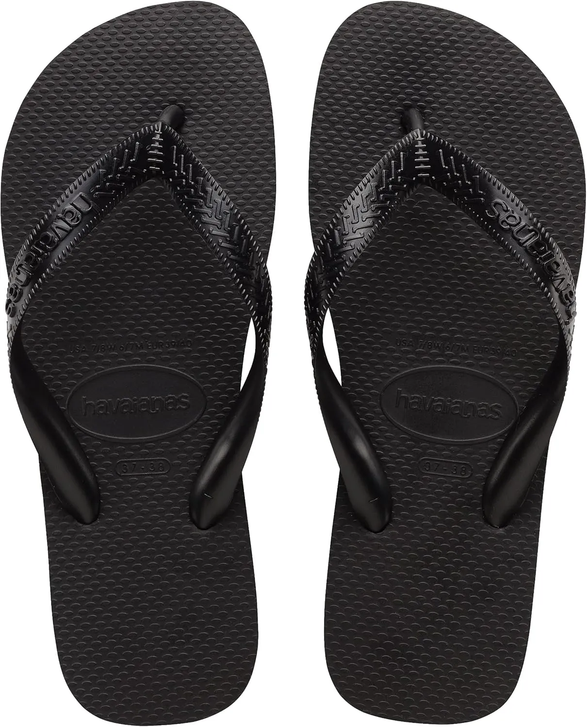 Havaianas Kid's Top Flip Flop Sandal, Black, 11-12 M US Toddler