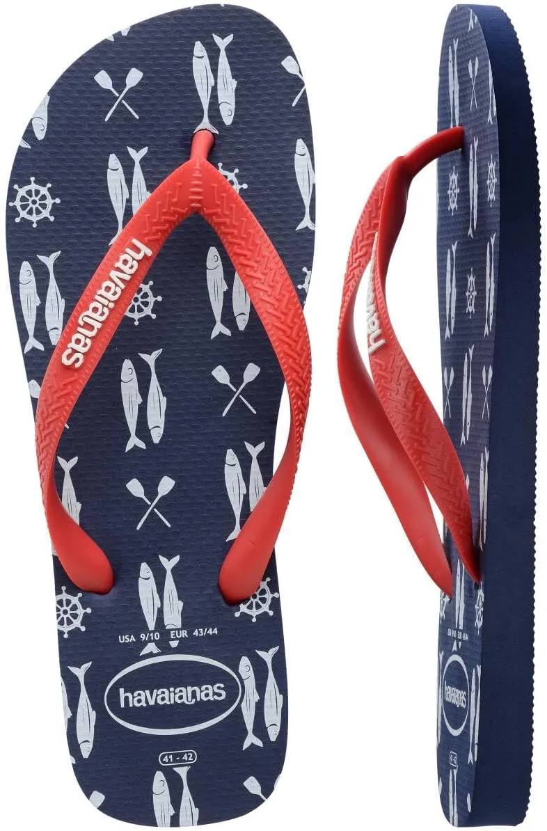 Havaianas Men's Top Nautical Flip Flops - Men's Sandals for Swimming Pools