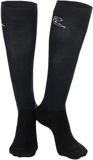 HORZE Equestrian Technical Show Socks (2 pack) | Viscose Made From Bamboo - Black - W 8.5-10.5