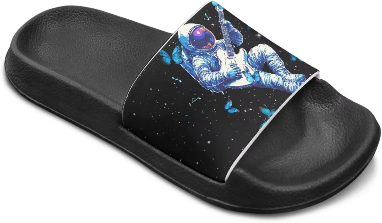 Howilath Astronauts Beach Slides for Kids Boys Summer Sandals Casual Pillow Slippers Soft Sole Slides for Camping Hiking