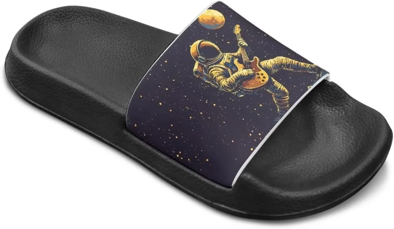Howilath Astronauts Beach Slides for Kids Boys Summer Sandals Casual Pillow Slippers Soft Sole Slides for Camping Hiking