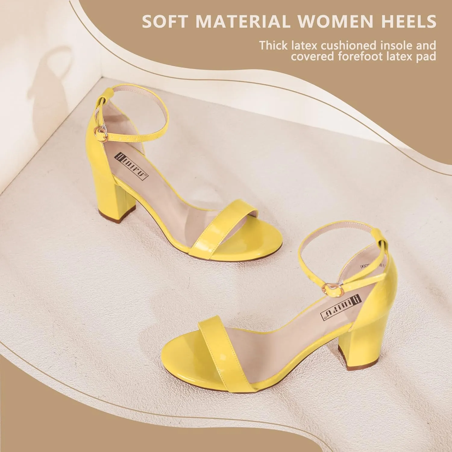 IDIFU Women's 3 Inch Heel Sandals for Women