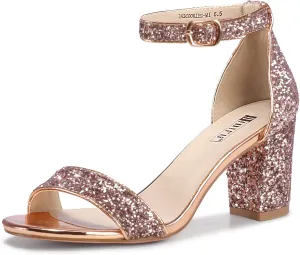 IDIFU Women's 3 Inch Heel Sandals for Women
