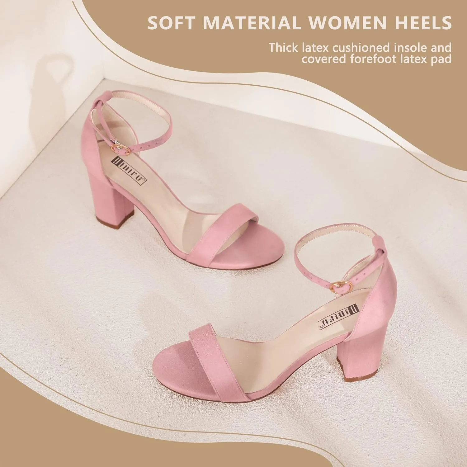 IDIFU Women's 3 Inch Heel Sandals for Women