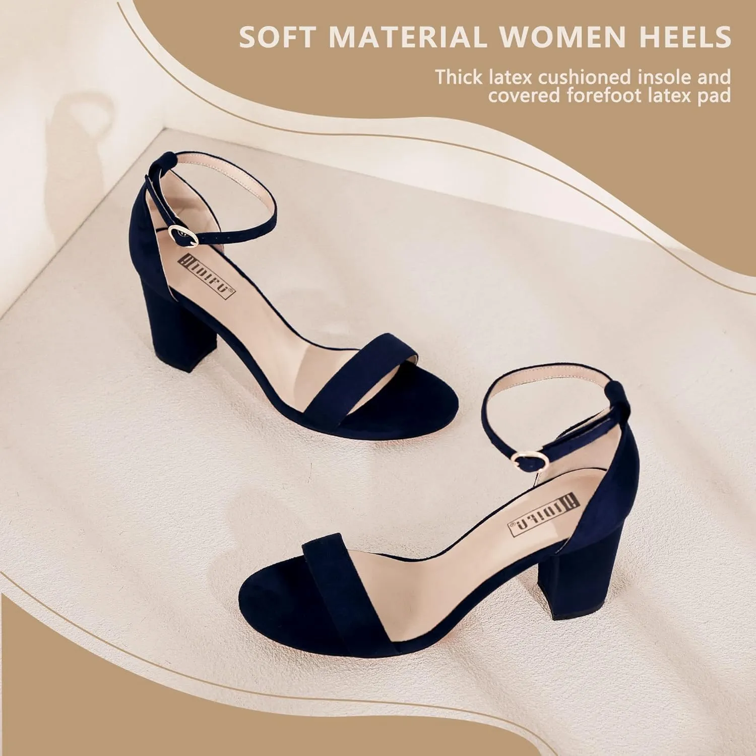 IDIFU Women's 3 Inch Heel Sandals for Women