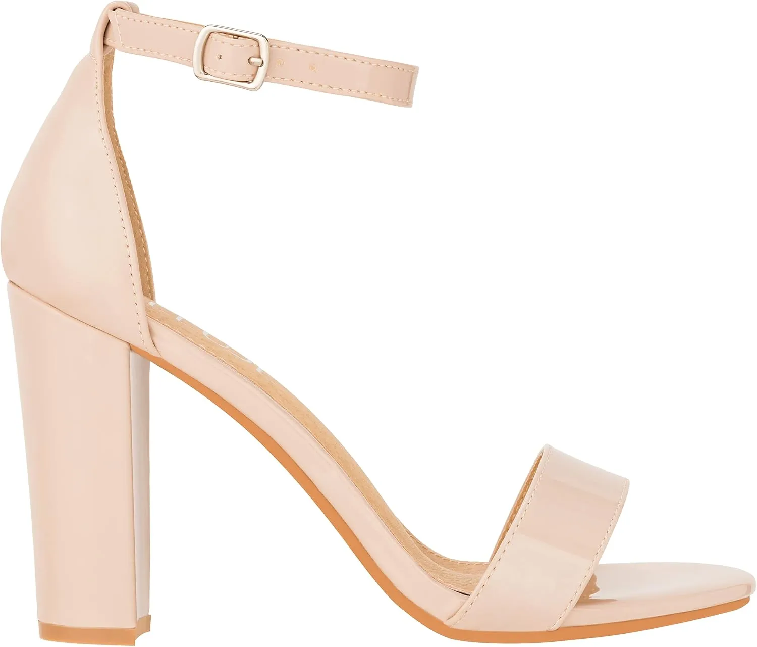 ILLUDE Women’s Open Toe Ankle Strap Chunky Block High Heel - Formal, Wedding, Party Classic Heeled Sandals - Ruby