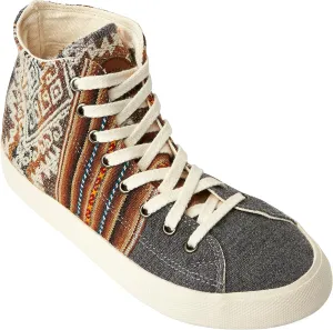 Inkkas - London Sky High Top Canvas Sneaker - Handcrafted Artisan Women's & Men's Casual Shoes