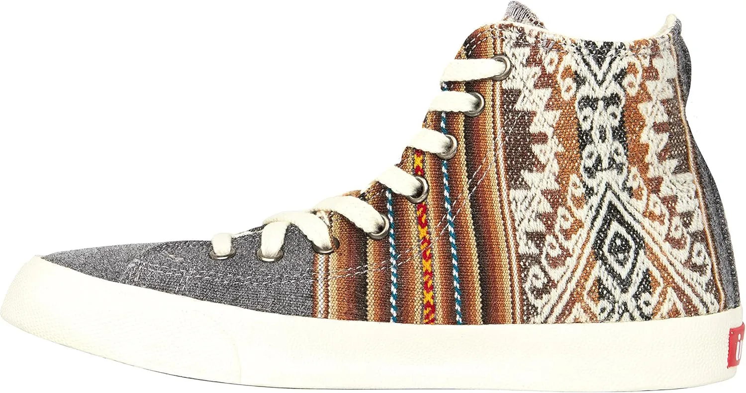 Inkkas - London Sky High Top Canvas Sneaker - Handcrafted Artisan Women's & Men's Casual Shoes