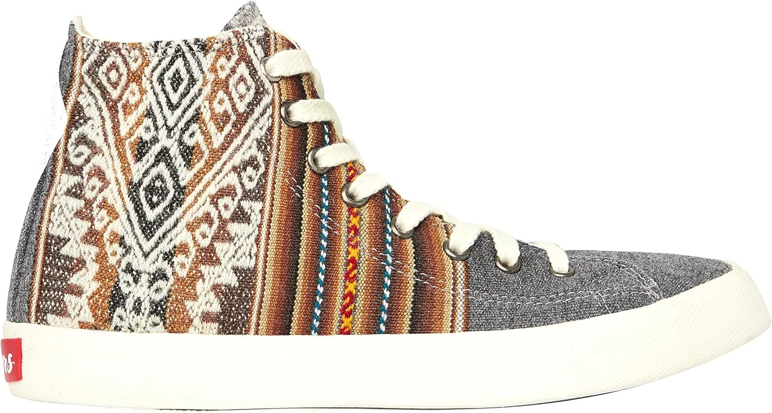 Inkkas - London Sky High Top Canvas Sneaker - Handcrafted Artisan Women's & Men's Casual Shoes