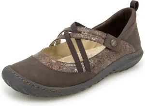 JBU Women's Rome Comfort Casual Classic Cross Strap Mary Jane Flats Fashion Shoes