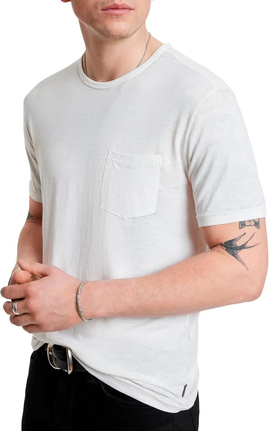 John Varvatos Men's Bond Short Sleeve Crew Tee Shirt