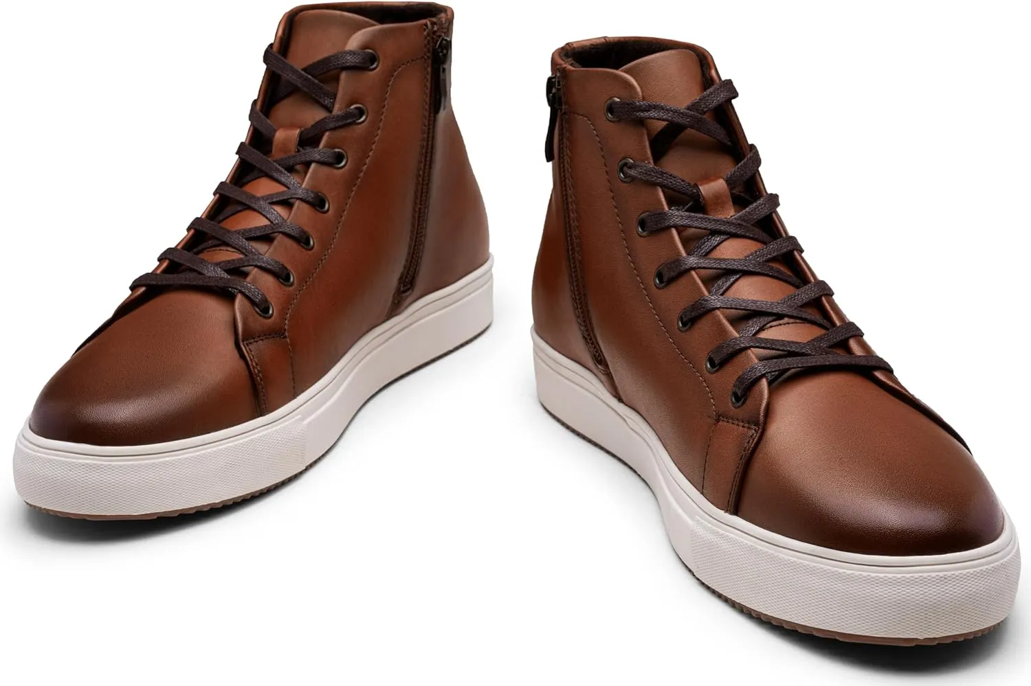 Jousen Men's Casual Shoes High Top Premium Leather Fashion Sneakers Dress Boots for Men