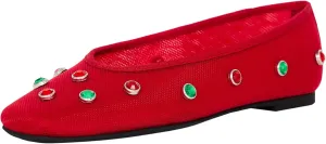 Katy Perry Women's The Evie High Rise Crystal Ballet Flat
