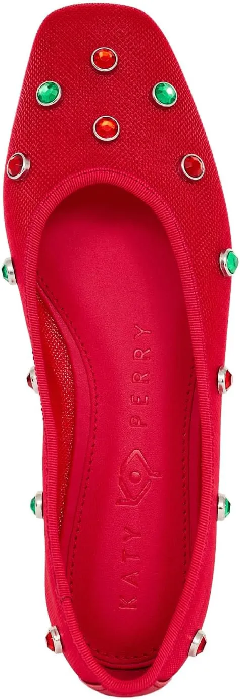 Katy Perry Women's The Evie High Rise Crystal Ballet Flat