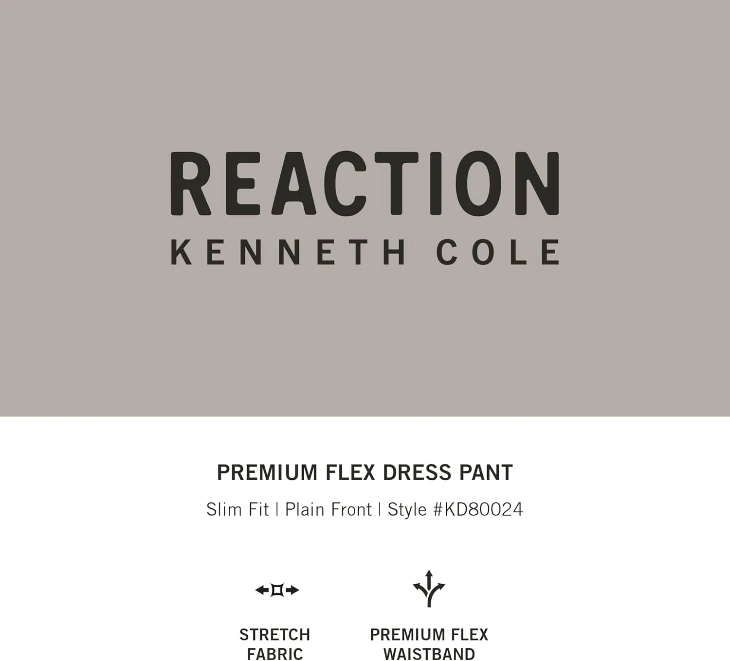 Kenneth Cole REACTION Men's Premium Flex Slim Fit Plaid Fabric Dress Pant