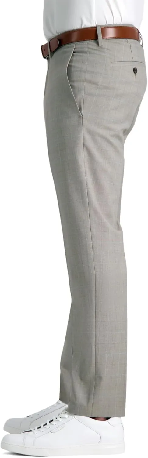 Kenneth Cole REACTION Men's Premium Flex Slim Fit Plaid Fabric Dress Pant