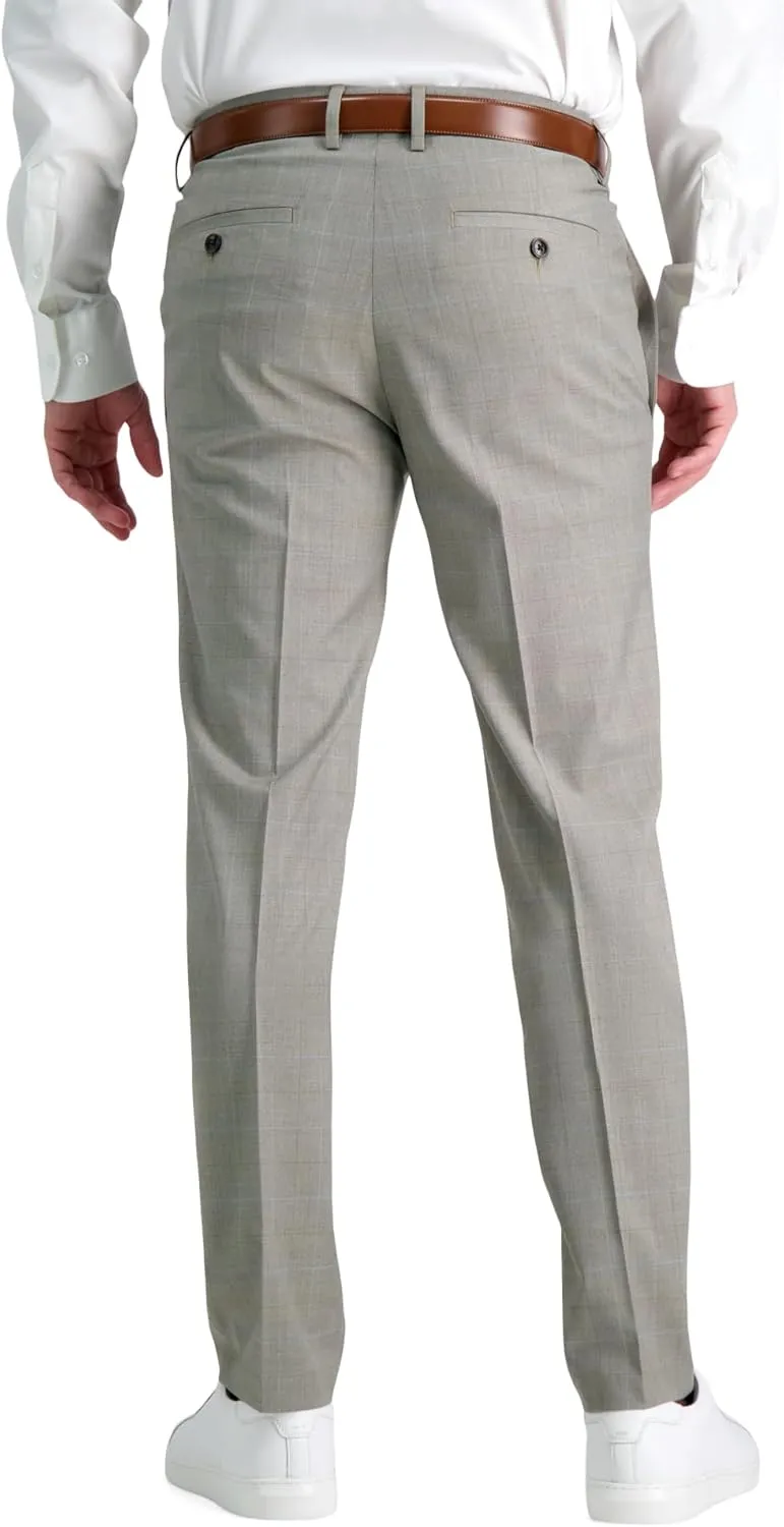 Kenneth Cole REACTION Men's Premium Flex Slim Fit Plaid Fabric Dress Pant