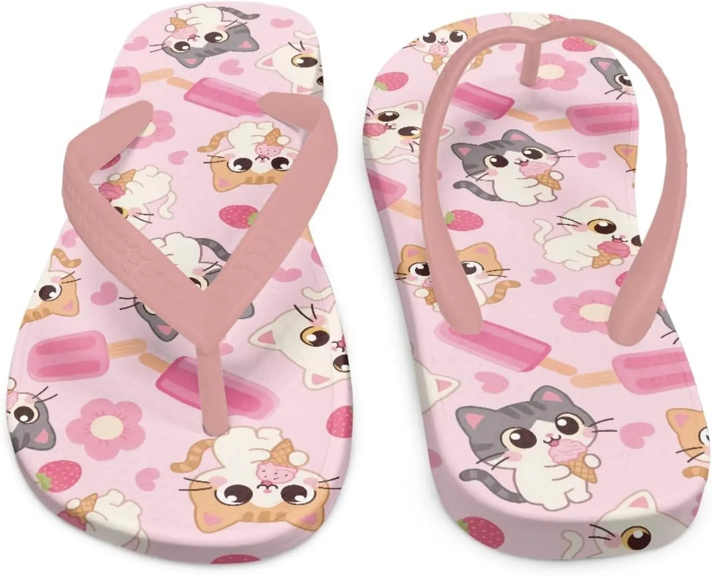 Kids Flip Flops Slip On Cartoon Animal Beach Water Sandals for Boys Girls Cute Summer Shower Shoes