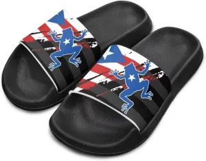 Kids Open Toe Slide Sandals for Boys Girls Comfortable Indoor & Outdoor Shower Slippers Patriotic Shoes for Kids