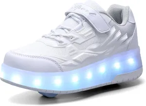 Kids Roller Skates - Roller Skate Shoes - Sneakers 2-in-1 Roller Shoes Suitable for Outdoor Sports Start The Adventure and Freedom Journey and Enjoy The Fun of Childhood