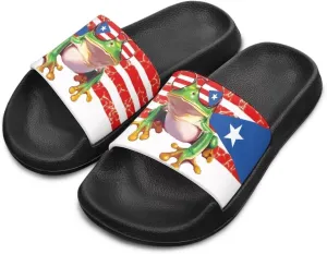 Kids Slides for Girls Shoes Summer Open Toe Slides Sandals Boys Beach Slide Kids Shower Shoes Non-Slip