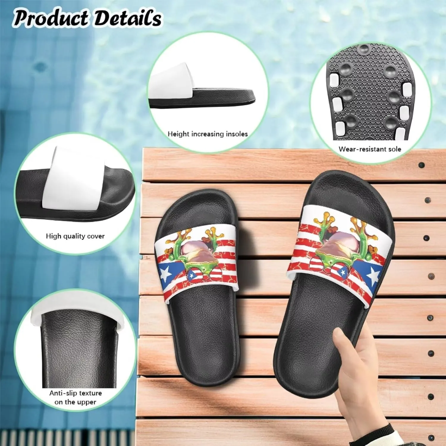 Kids Slides for Girls Shoes Summer Open Toe Slides Sandals Boys Beach Slide Kids Shower Shoes Non-Slip