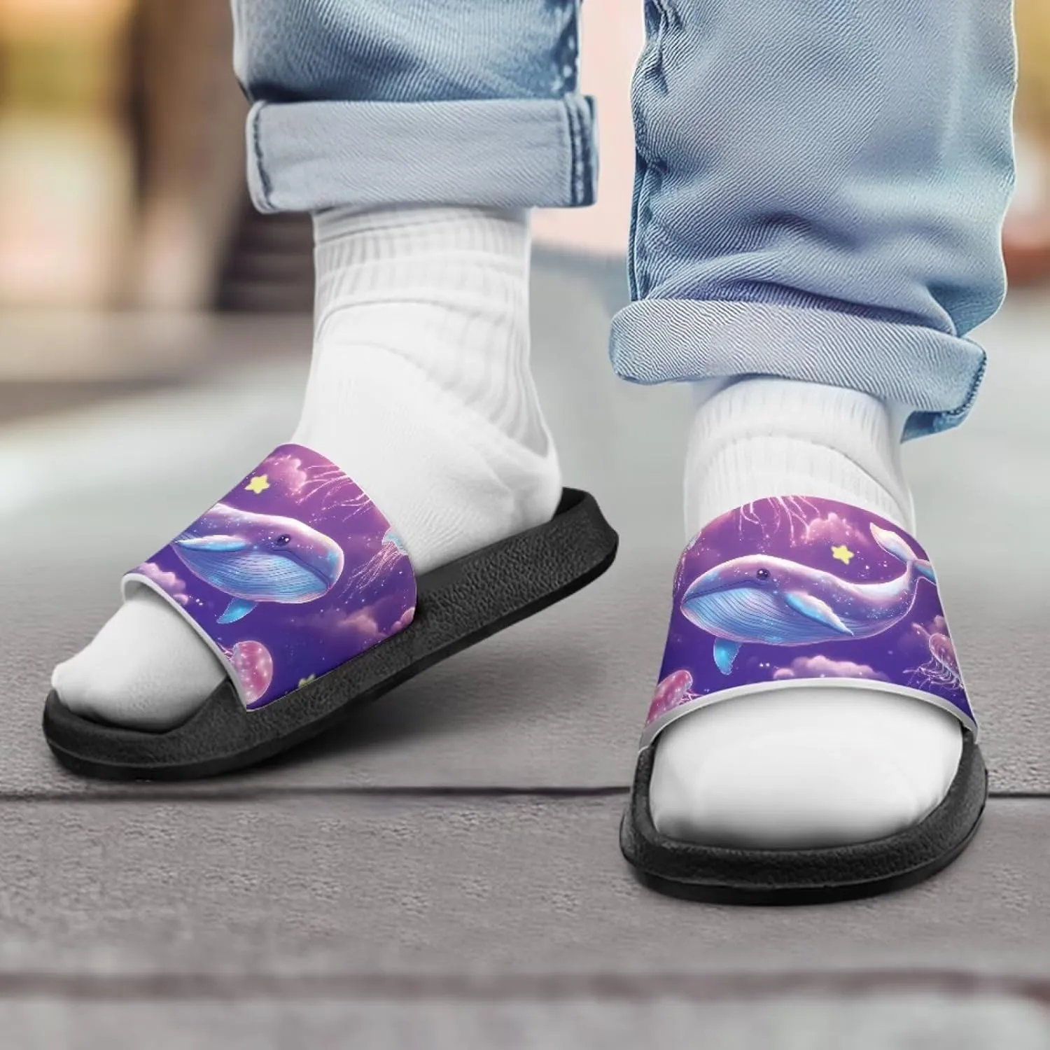 Kids Slippers Slide Sandals House Slippers Indoor Outdoor Beach Shoes for Summer Boys Slide Sandals