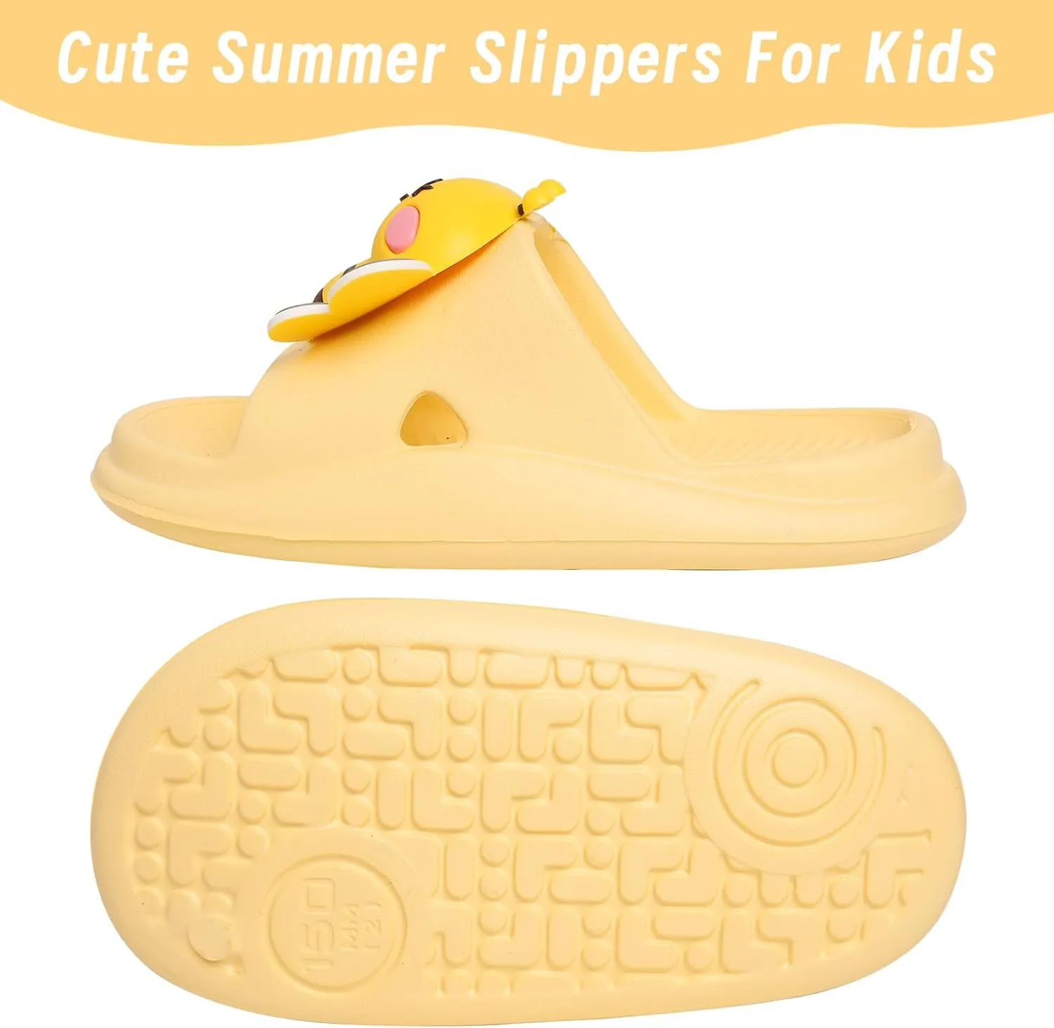 Knemksplanet Toddler Boys Girls Slippers Bunny Unicorn Pillow Sandals Summer Quick Dry Bathroom Slides Beach Water Non-Slip Kids Shower Shoes