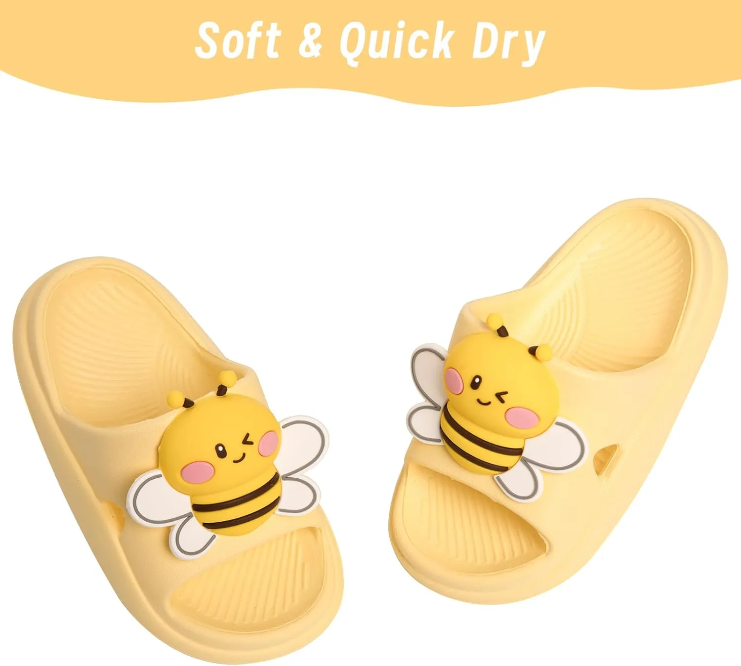Knemksplanet Toddler Boys Girls Slippers Bunny Unicorn Pillow Sandals Summer Quick Dry Bathroom Slides Beach Water Non-Slip Kids Shower Shoes