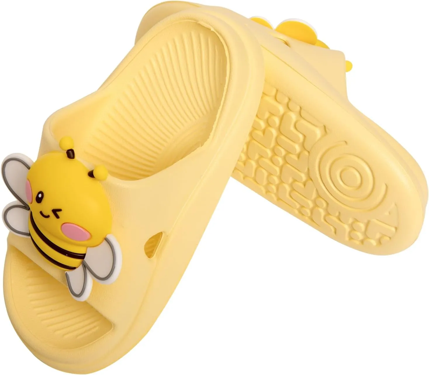 Knemksplanet Toddler Boys Girls Slippers Bunny Unicorn Pillow Sandals Summer Quick Dry Bathroom Slides Beach Water Non-Slip Kids Shower Shoes