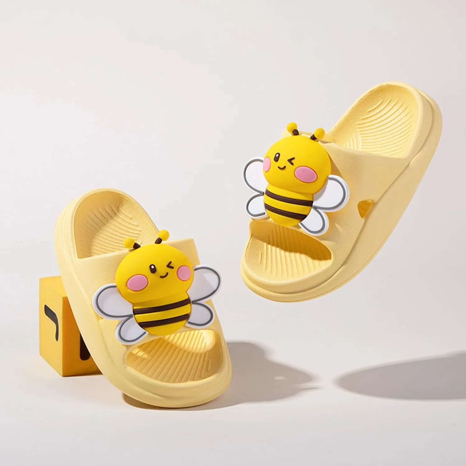 Knemksplanet Toddler Boys Girls Slippers Bunny Unicorn Pillow Sandals Summer Quick Dry Bathroom Slides Beach Water Non-Slip Kids Shower Shoes
