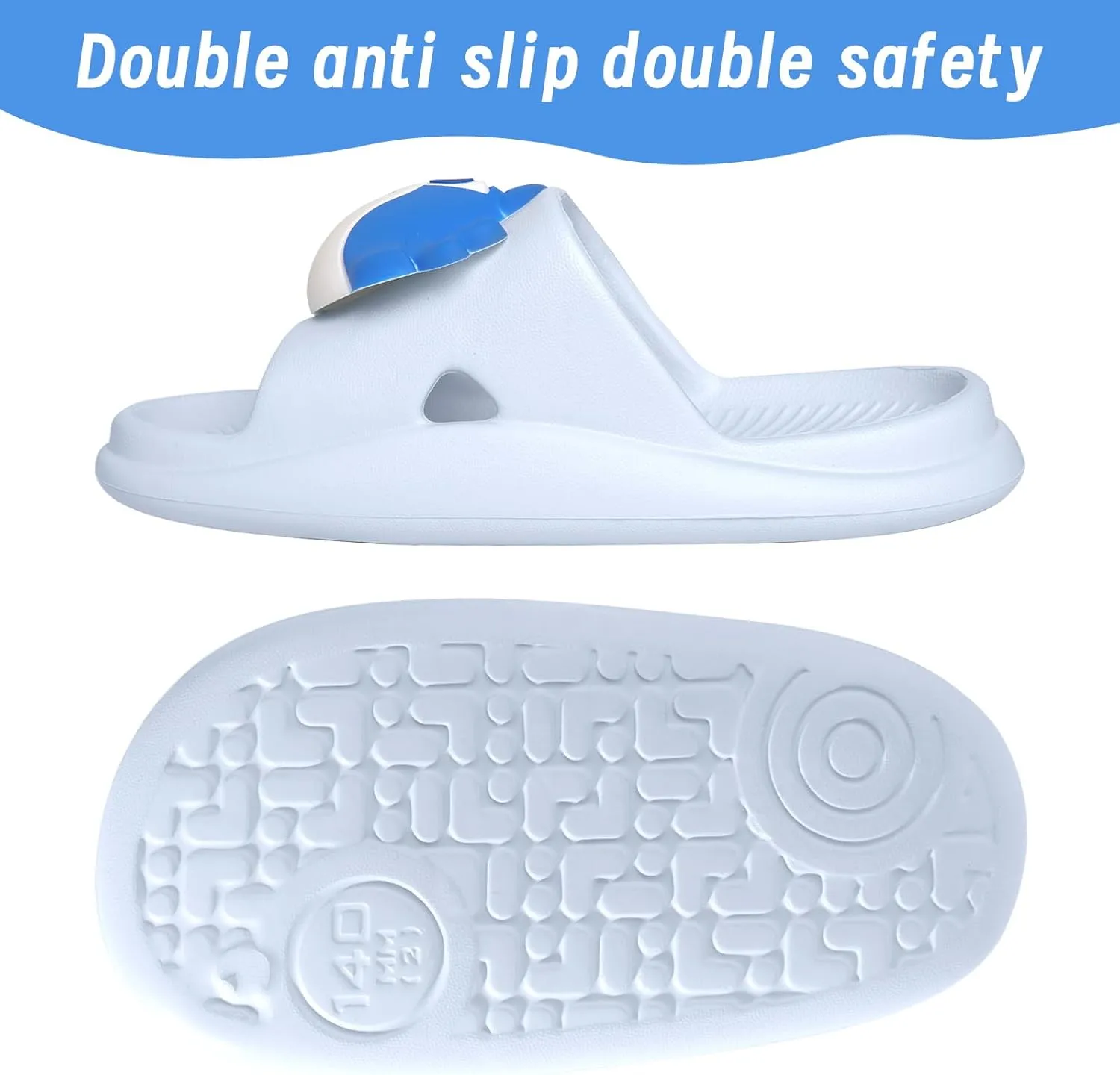 Knemksplanet Toddler Boys Girls Slippers Bunny Unicorn Pillow Sandals Summer Quick Dry Bathroom Slides Beach Water Non-Slip Kids Shower Shoes