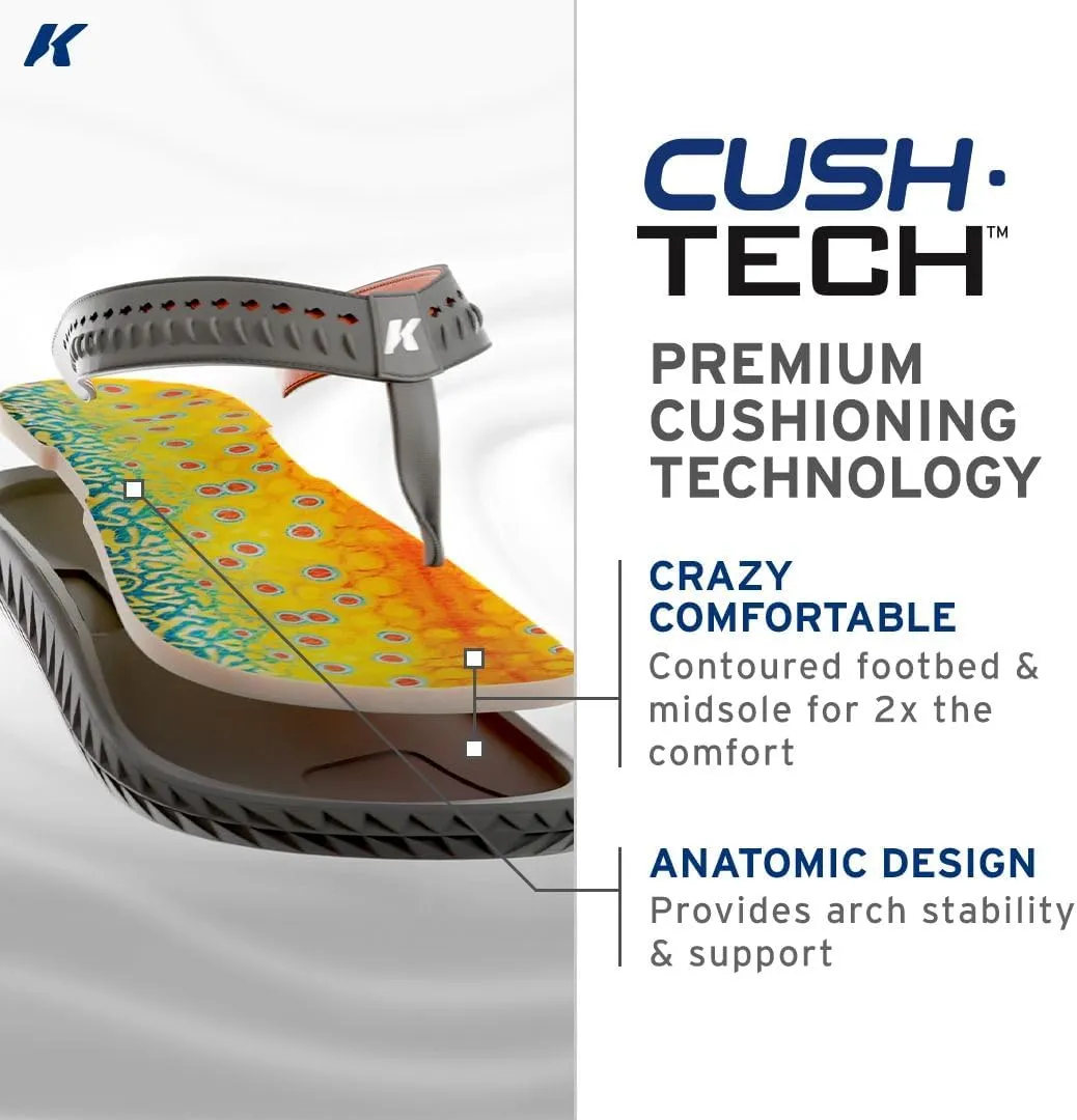 Korkers Fish Flip Sandals Marlin w/Fixed Kling-On Deck Soles