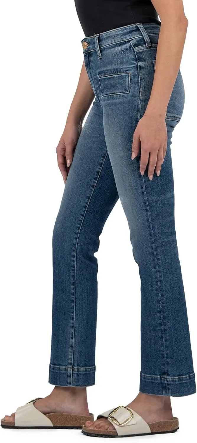 KUT from the Kloth Women's Kelsey High Rise Flare Jeans - Flattering Fit