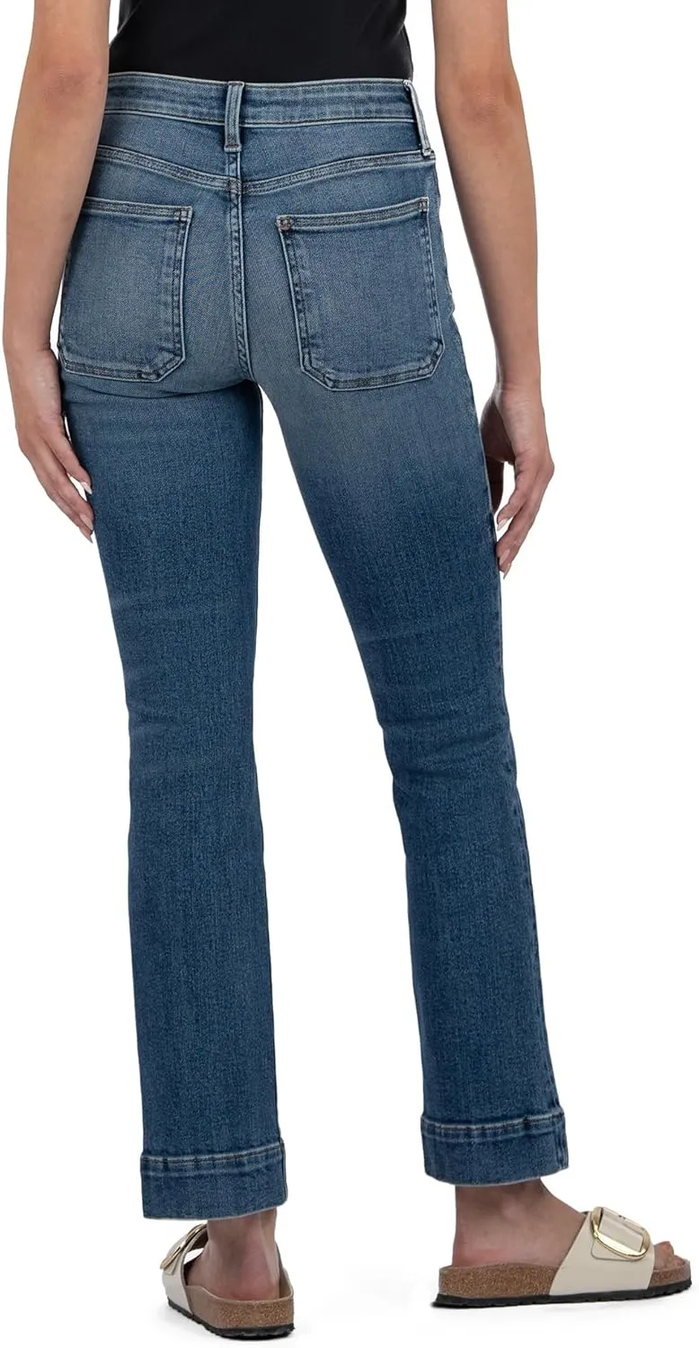 KUT from the Kloth Women's Kelsey High Rise Flare Jeans - Flattering Fit
