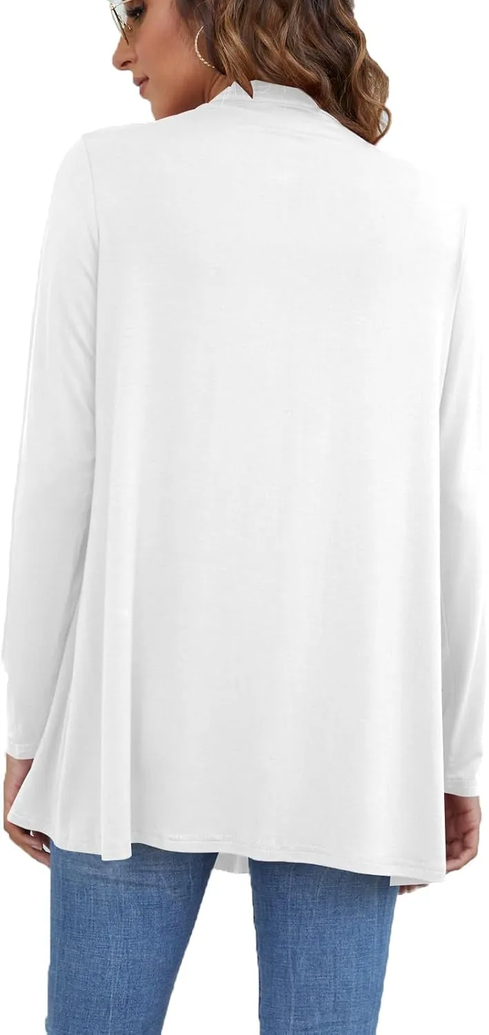Ladlop Women's Lightweight Open Front Cardigans Long Sleeve Casual Soft Drape Fall Cardigan