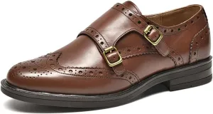 Loafers for Women Handmade Calfskin Leather Flats for Women with Buckle Strap Casual Round Toe Shoes