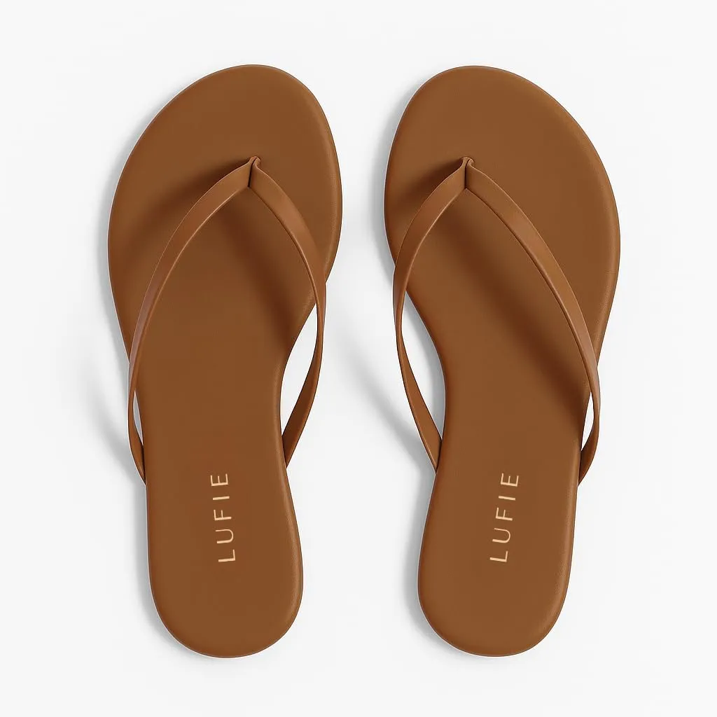 LUFIE Flip Flops for Women - Vibrant Color Collection - Summer Sandals 2025 - Vegan Leather Sandals - Ultra Lightweight Beach Sandals - Gifts for Women
