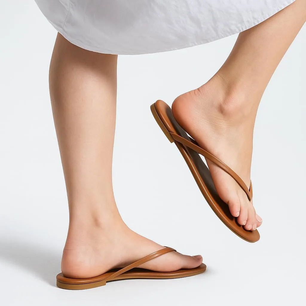 LUFIE Flip Flops for Women - Vibrant Color Collection - Summer Sandals 2025 - Vegan Leather Sandals - Ultra Lightweight Beach Sandals - Gifts for Women