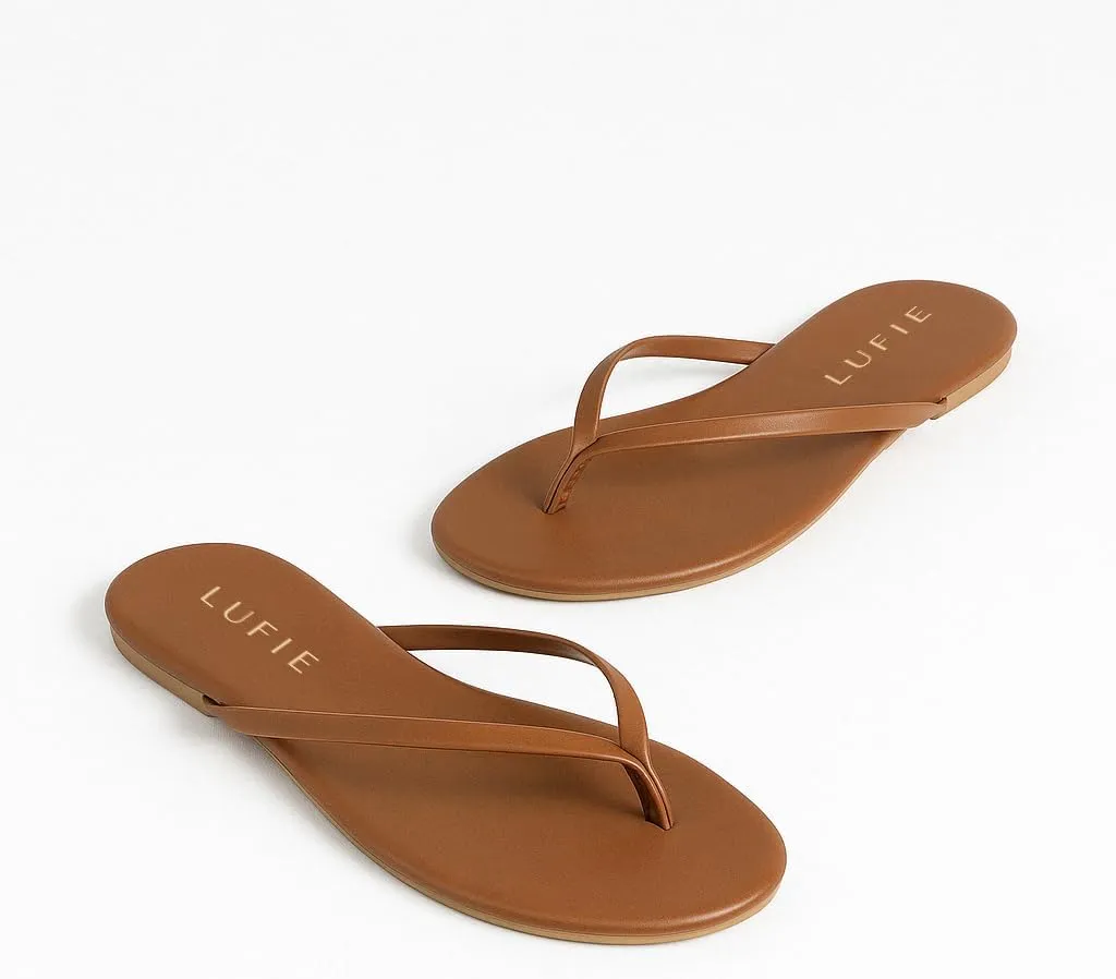 LUFIE Flip Flops for Women - Vibrant Color Collection - Summer Sandals 2025 - Vegan Leather Sandals - Ultra Lightweight Beach Sandals - Gifts for Women