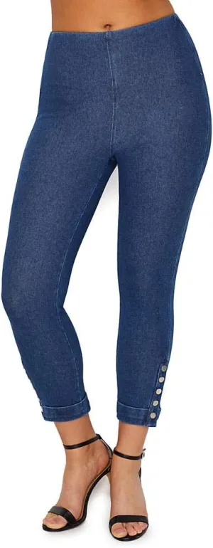 Lyssé Women's Snap Denim Cuff Crop