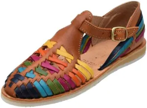 Macarena Collection Sandals women Huarache Sandal Colorful Leather Mexican Style Color Multicolored 832