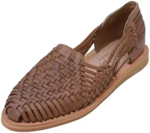 Macarena Collection Sandals women Huarache Sandal Colorful Leather Mexican Style Color Tan 4171
