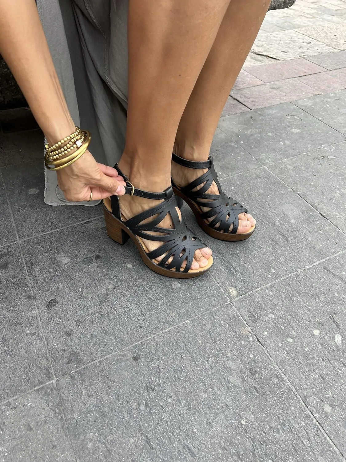 Macarena Collection Women's Flatform Wedge Casual Sandal Huarache Colorful Leather Mexican Style 4131